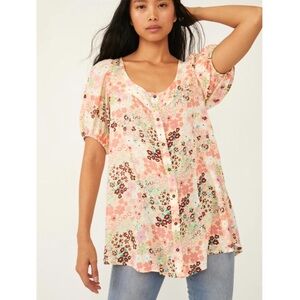Free People Callie Floral Printed Tunic